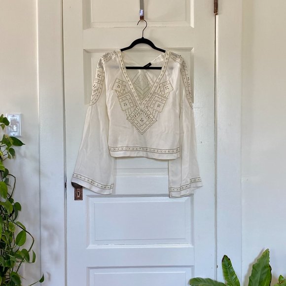 SAHU || BEADED HIPPIE BLOUSE - Picture 2 of 7
